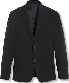 Calvin Klein Boys' Bi-Stretch Blazer Suit Jacket, 2-Button Single Breasted Closure, Buttoned Cuffs & Front Flap Pockets