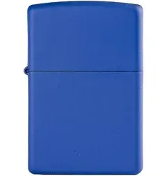 Zippo Royal Blue Matte Lighter Zippo Logo