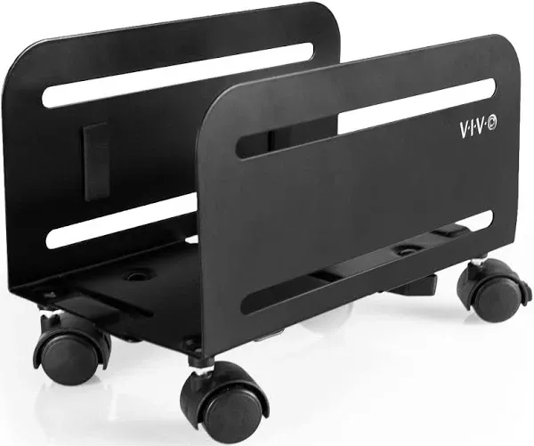 VIVO CART-PC01 ATX Desktop Case Adjustable Mobile Cart Holder - Black. #A6