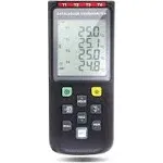 PerfectPrime TC0521, 4 Channels Thermocouple Thermometer K,J,E,T,N,R,S Type Data Logger