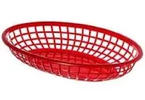 (PA-8560) Grande Rectangular Plastic Fast Food Basket, Brown,