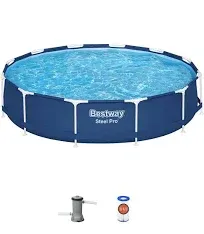 Bestway Steel Pro 12&#039; x 30&#034; Above Ground Pool Set with DuraPlus Liner (Open Box)