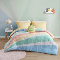 Urban Habitat Kids Rory Rainbow Sunburst Reversible Cotton Coverlet Set