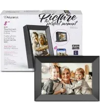 Aluratek 8&#039;&#039; WiFi Touchscreen Digital Photo Frame Auto Rotation 16GB Memory