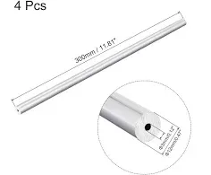 6063 Aluminum Round Tube, 300mm Length 16mm OD 14mm Inner Dia Seamless Straight Tubing, Silver, 16.0mm*1.0mm