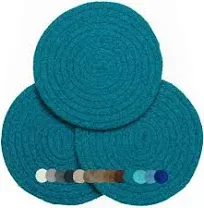 8&#034; Trivets for Hot Dishes, Pots, and Pans – Kitchen Discovery – Set of 3 Teal 