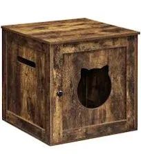 Cat Litter Box Furniture, Hidden Litter Box Enclosure Cabinet with Single Doo...