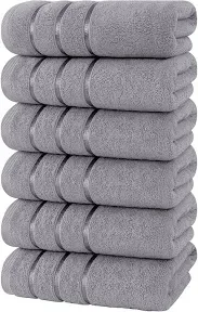 Utopia Towels - 6 Pack Viscose Hand Towels Set, (16 x 28 inches) Ring Spun Cotton, Ultra Soft and Highly Absorbent 600GSM Towels for Bathroom, Gym, Shower, Hotel, and Spa (Brown)