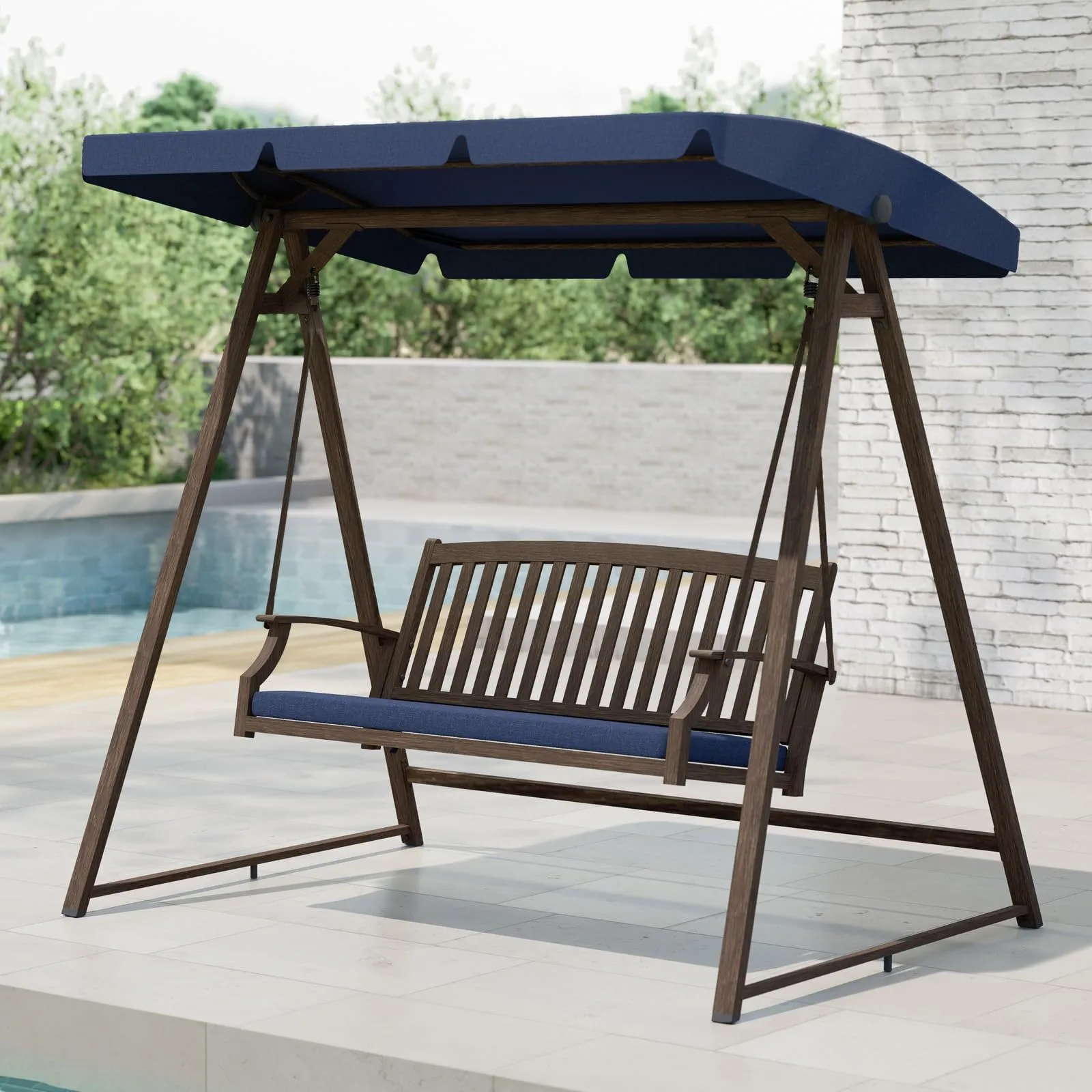 Outdoor 2-Seat Patio Swing Chair