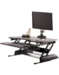 Vari - Varidesk Essential 36 - Two-Tier Standing Desk Converter for Monitor &amp; Ac