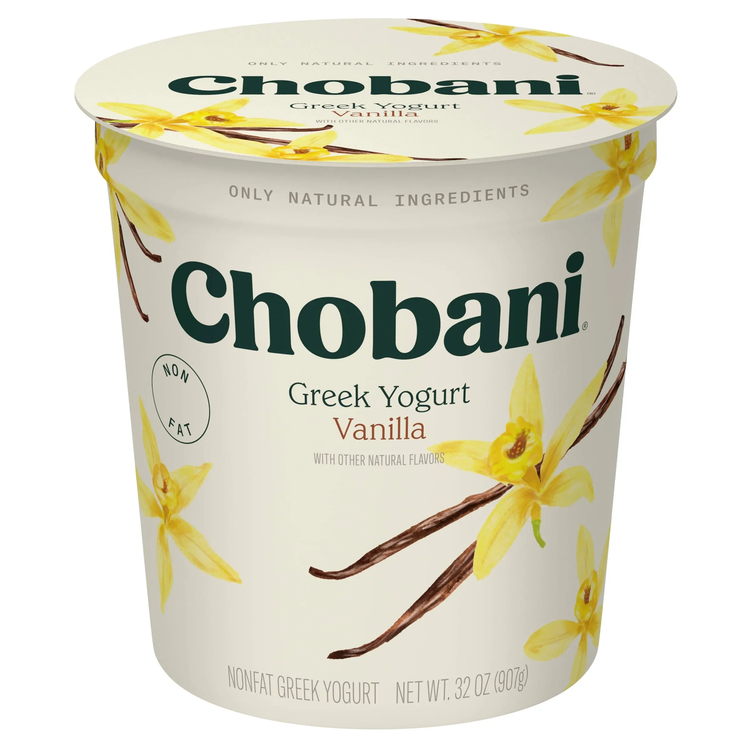 Chobani Yogurt, Greek, Non-Fat, Blended, Vanilla - 32 oz