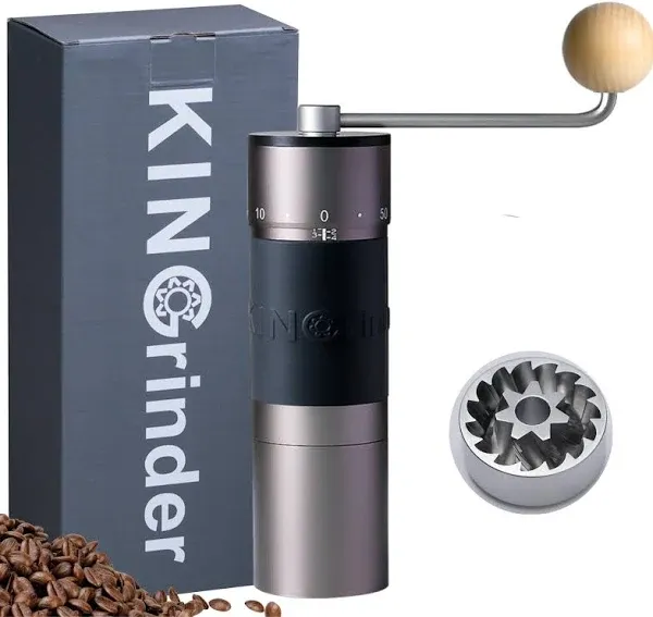 【Famous KOL Recommended】KINGrinder K6 Manual Hand Coffee Grinder (K6-Bent Handle)