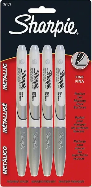 Sharpie Metallic Permanent Marker Metallic Silver Dozen 39100