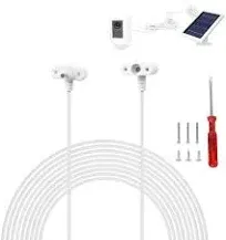 Ring Solar Panel Extension Cable - Weatherproof DC Extension Cord for Ring Spotl