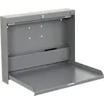 Global Industrial Folding Wall Mounted Shop Desk, Locking, 20" W x 3-3/8"D x 16-3/8"H, Gray