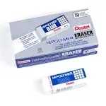 Pentel Hi-Polymer Large Size Eraser - No. ZEH10 White (10-Pack)