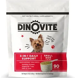 Dinovite Dog Probiotics for Yeast, Itchy Skin and Itchy Ears - Daily Skin &amp; Coat