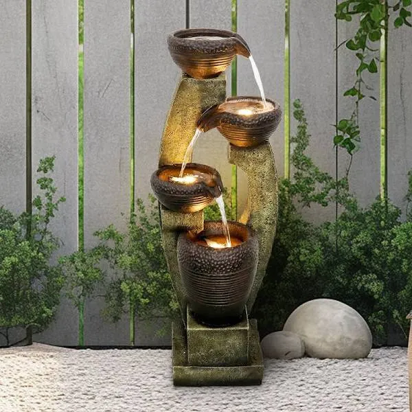 chillscreamni 40” H Modern Outdoor Fountain