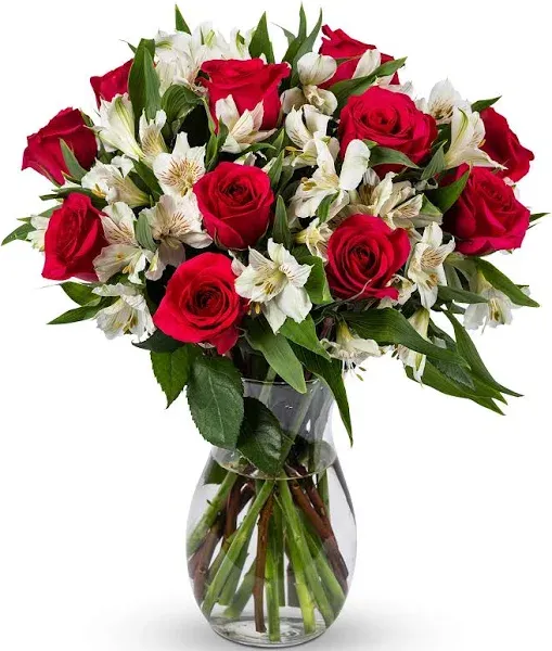 Benchmark Bouquets Signature Roses and Alstroemeria Bouquet