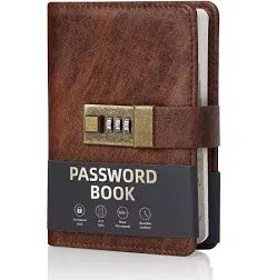 WEMATE Password Book with Lock