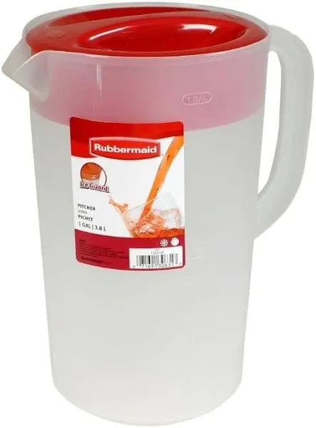 Rubbermaid Clear Pitcher 1 Gallon (Pack of 3)