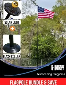 Delta Telescoping Flagpole Bundle Freedom Edition