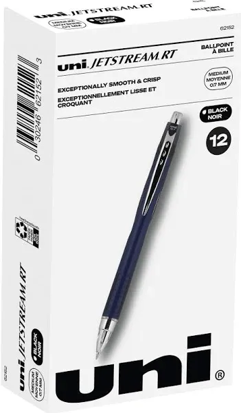 Uni-Ball Jetstream Retractable Ballpoint Pen Fine 0.7 mm Blue Ink Blue Barrel