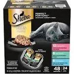 Sheba Perfect Portions Wet Cat Food Cuts in Gravy Gourmet Salmon, Signature Tuna