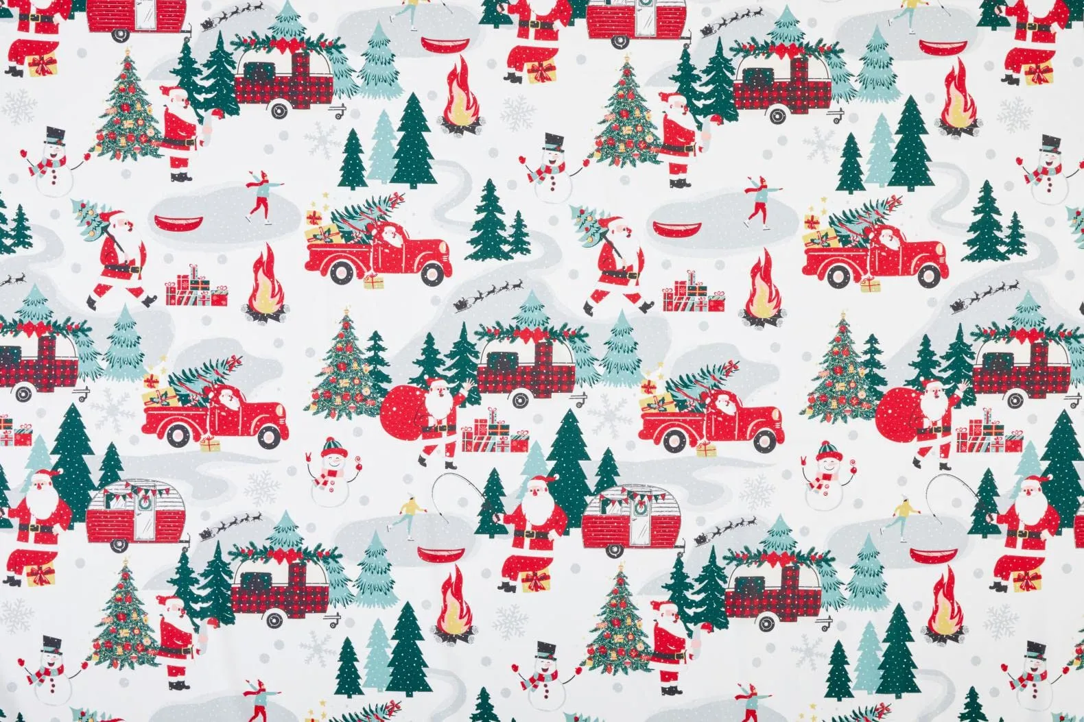 LTD Commodities Lakeside Christmas Camper Bath Collection Shower Curtain