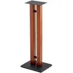 Monolith Speaker Stands - 32 inch, Cherry Each, 50lbs Capacity, Adjustable Spikes, Sturdy Construction, Ideal for Home Theater Speakers