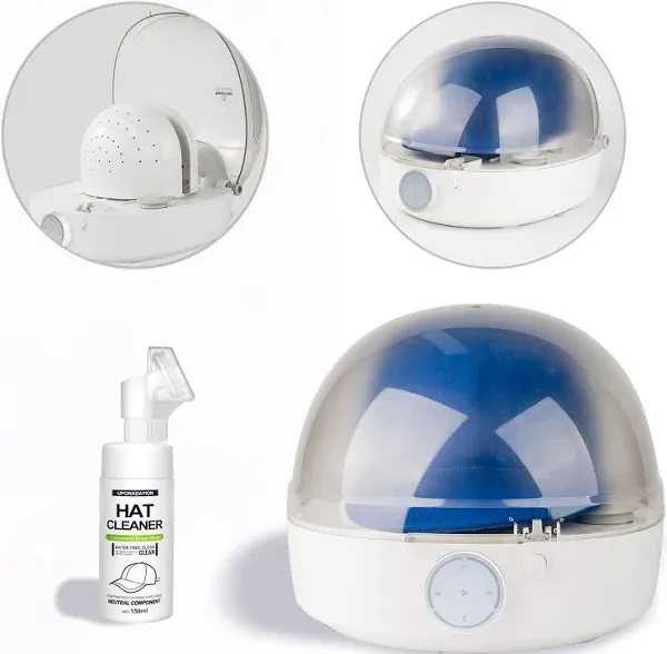 INNOPAW Automatic Cap Cleaner with steam and Dry,steam Cleaning&ironing and Drying for Bucket hat Baseball Cap,hat Cleaner&dryer for Trucker hat etc