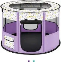 TASDISE Portable Pet Playpen, Foldable Dog Playpen, Exercise Kennel Tent for Puppy, Dog, Cat, Rabbit, Great for Indoor Outdoor Travel Use,Come with Carrying Case