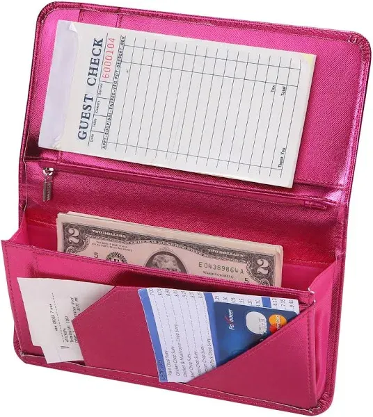 Mymazn 4.7 X 9 Server Book Waitress Book with Money Pocket and Magnetic Closure