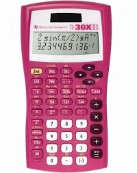 Texas Instrument TI-30X IIS Scientific Calculator Rose Pink W/Case, Instructions