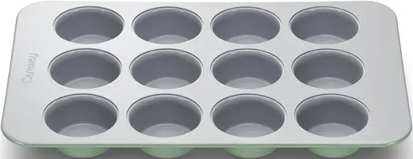 New! Caraway Home 10.04&#034; Nonstick Ceramic Muffin Pan-Color Perracotta