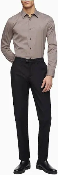 NEW Calvin Klein Men&#039;s Slim-Fit Modern Stretch Chino Pant Black Size 38x30 NWT