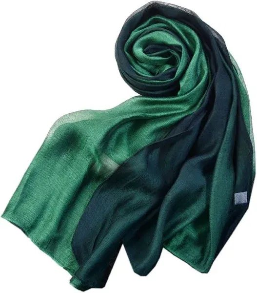 SNUG STAR Cotton Silk Scarf Elegant Soft Wraps Color Shade Scarves for Women