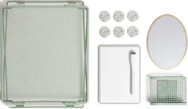 Urban Garden Locker Accessory Kit, with Magnets, Mirror, Whiteboard, Marker, Org