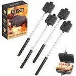 Campfire Sandwich Maker Cast Iron Pack of 4 - Pudgy Pie Maker for Camping, Mo...