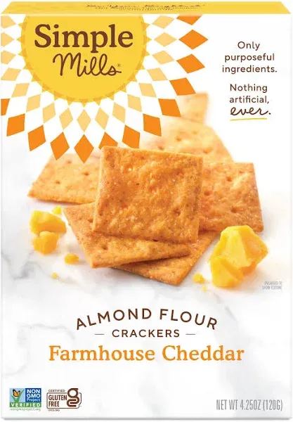 Simple Mills Almond Flour Crackers Farmhouse Cheddar