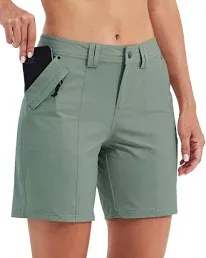 Willit Women's Golf Hiking Shorts 7" Quick Dry Athletic Shorts Casual Summer Shorts with Pockets Water Resistant