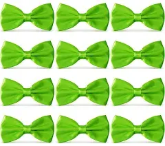 Men's Bowties Formal Satin Solid - 6/12 Pack Bow Ties Pre-tied Adjustable Ties for Men Many Colors Option in bulk