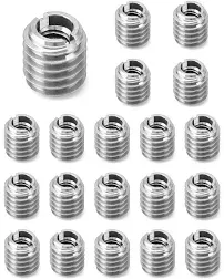 Stainless Steel Threaded Insert for Hard-Wood 1/4-20 Internal Threads 50 Pack...