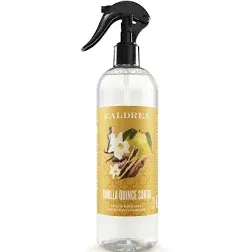 Caldrea Linen and Room Spray Air Freshener, Made with Cardamom Seed Essential Oil, Plant-Derived and Other Thoughtfully Chosen Ingredients, Vanilla Quince Santal scent,16 oz