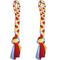 Dewonch Dog Fleece Rope Teaser Toy as Replacement to Chase and Tug (A-2PCS)