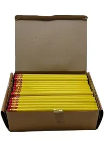 Impex Round Wood #2 HB Pencils (1 Gross, Bulk Lot of 144pcs, Classroom Set)