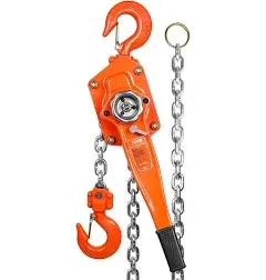 VEVOR Manual Lever Chain Hoist, 3 Ton 6600 lbs Capacity 10 FT Come Along, G80 Ga