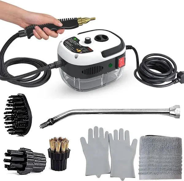 2500w Portable Handheld Steam Cleaner High Pressurized Steam Cleaning Machine With Brush Heads For Kitchen Furniture Bathroom Car