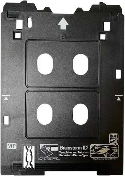 Brainstorm ID Inkjet PVC Card Tray for Canon PIXMA TS8000 and TS9000 Series Printers