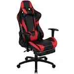 X30 Gaming Chair Racing Office Ergonomic Computer Chair with Fully Reclining Back and Slide-Out Footrest in Red